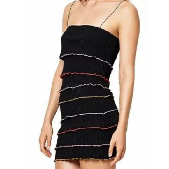 Blue Blush ribbed tiered ruffle dress - Picture 11 of 11